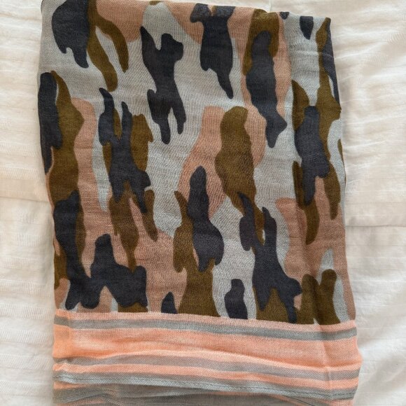 JCrew Camo Pink and Gray Scarf - Picture 2 of 3